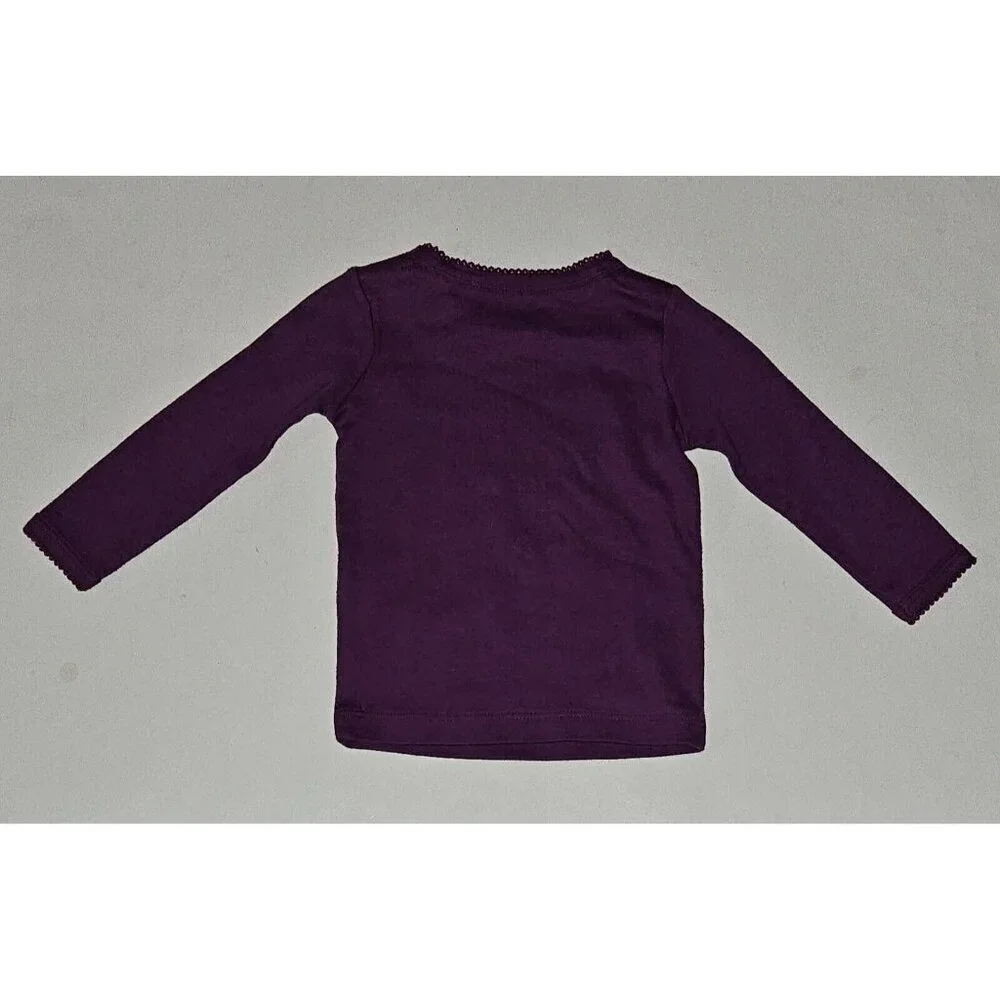 NWOT Carter's Trick or Treat Purple Halloween Shirt Baby Girl 9 Months